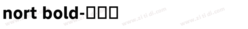 nort bold字体转换